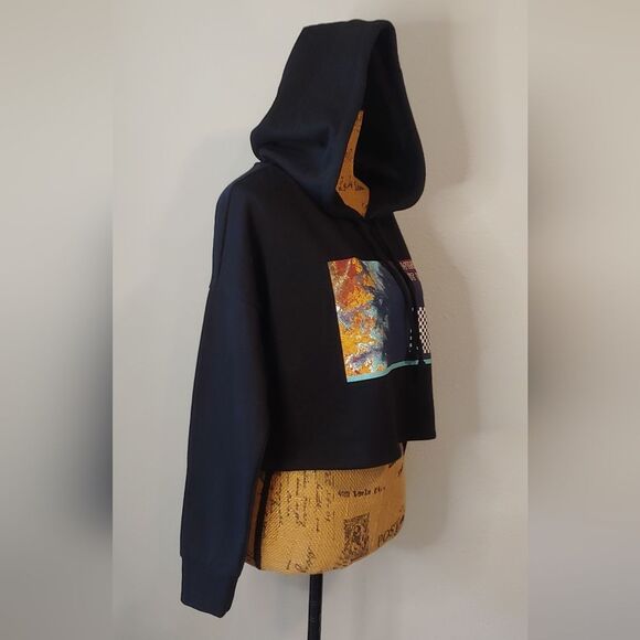 NWT BP Livin It Up Crop Hoodie Sweatshirt Sz M NEW - Picture 4 of 13